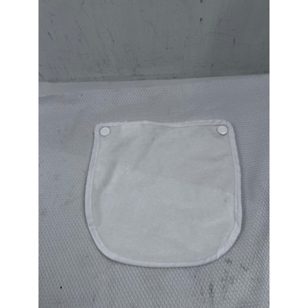 Chicco Snap On Bib One Size White Cotton Blend Infant Kids